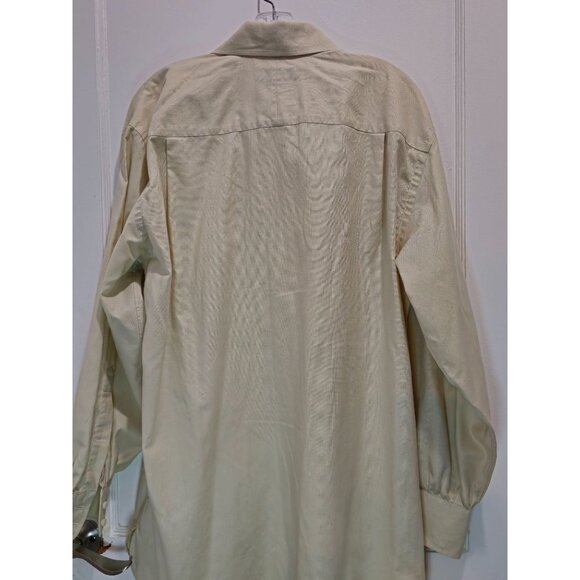 Vintage John W. Nordstrom Men's Beige Long Sleeve Button-Up Dress Shirt Size 16- - Picture 3 of 13